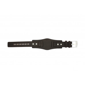 Fossil Uhrenarmband JR1068 Leder Dunkelbraun 20mm