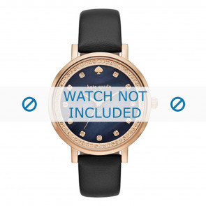 Uhrenarmband Kate Spade New York KSW1051 Leder Schwarz 16mm