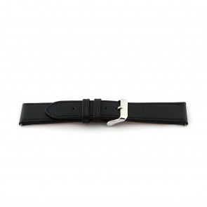 Uhrenarmband Universal I010 XL Leder Schwarz 24mm