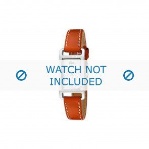 Lacoste Uhrenarmband 2000310 / LC-05-3-14-0006 Leder Orange 12mm + weiße nähte