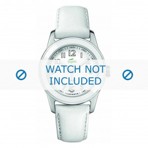 Uhrenarmband Lacoste LC-11-3-18-0132 / 2000453 / 2000455 / 0152 Leder Weiss 20mm