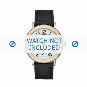 Uhrenarmband Marc by Marc Jacobs MJ1514 Leder Schwarz 18mm