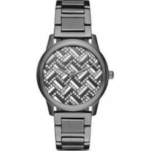 Uhrenarmband Michael Kors MK3593 Stahl Anthrazitgrau 20mm