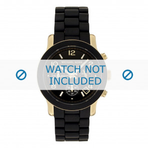 Uhrenarmband (Armband + Gehäuse-Kombination) Michael Kors MK5191 Kautschuk Schwarz 20mm