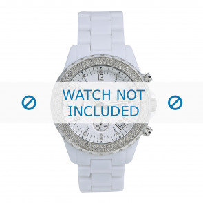 Uhrenarmband (Armband + Gehäuse-Kombination) Michael Kors MK5300 Silikon Weiss 20mm