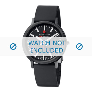 Uhrenarmband Mondaine A512.30358.64SPB / 30358 Kautschuk Schwarz 20mm