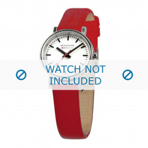 Uhrenarmband Mondaine A658.30301.11SBC Leder Rot 12mm