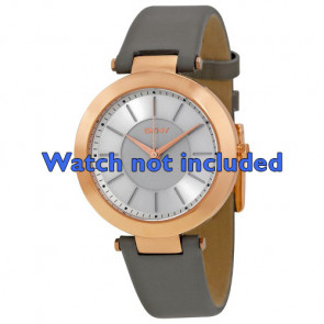 Uhrenarmband DKNY NY2296 Leder Grau 10mm