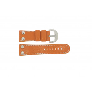 Uhrenarmband Universal OVR-ORANJE-28MM Leder Orange 28mm