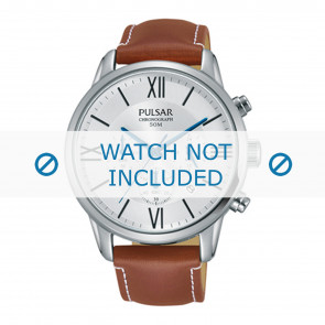Uhrenarmband Pulsar VD53-X253 / PP274X / PT3807X1 Leder Cognac 20mm