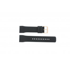 Uhrenarmband Pulsar W861-X006 / PQ2046X1 / PP255X Kautschuk Schwarz 24mm