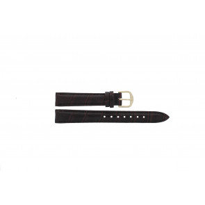 Q&Q Uhrenarmband QQ12LDBGD Kroko leder Braun 12mm + braunen nähte