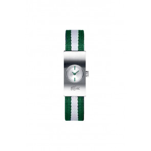 Lacoste Uhrenarmband 2000317 / LC-06-3-14-0011 Leder Grün 13mm + grünen nähte