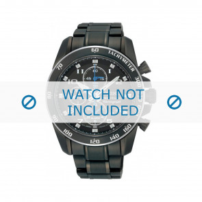 Uhrenarmband Seiko 7T62-0KV0 (04B) / SNAE77P1 / M0ND111M0 Stahl Schwarz 21mm