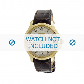 Uhrenarmband Seiko SNP044P1 / 7D48-0AG0 / L01J012K0 Leder Braun 20mm