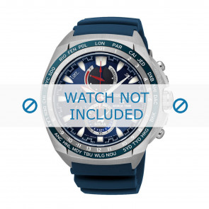 Uhrenarmband Seiko V195-0AB0 / SSC489P1 / R034011J0 Kautschuk Blau 22mm