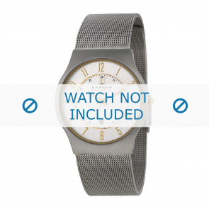 Skagen Uhrenarmband 233XLSGS / 233XLSS / 233XLSSB / 233XLSSD / 233XLSSM / 233XLSSB Metall Silber 22mm