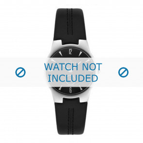 Skagen Uhrenarmband 433SSLB 433SSLC Leder Schwarz 16mm + schwarzen nähte