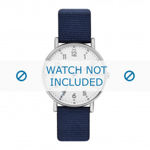 Uhrenarmband Skagen SKW6356 Leder Blau 20mm