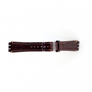 Uhrenarmband braun croco für Swatch 19mm ES- 2.02