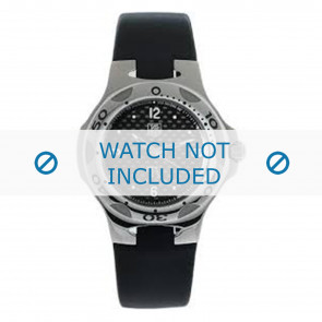 Uhrenarmband Tag Heuer FT6000 / CL1180 / WL1180 Silikon Schwarz 9mm