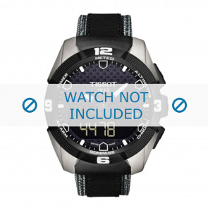 Tissot Uhrenarmband T091.420.A - T610035309 Leder Schwarz 22mm