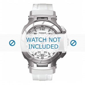 Uhrenarmband Tissot T0482171701700 / T610031513 Kautschuk Weiss 17mm