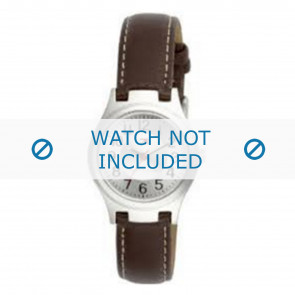 Tommy Hilfiger Uhrenarmband TH-27-3-14-0655 / TH679300876 / 1780687 Leder Braun 14mm + weiße nähte