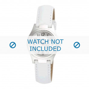 Tommy Hilfiger Uhrenarmband TH-27-3-14-0655 - TH679300878 / 1780689 Leder Weiss 14mm + weiße nähte