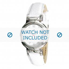 Tommy Hilfiger Uhrenarmband TH-34-3-14-0672 - TH679300900 / 1780721 Leder Weiss 11mm + weiße nähte