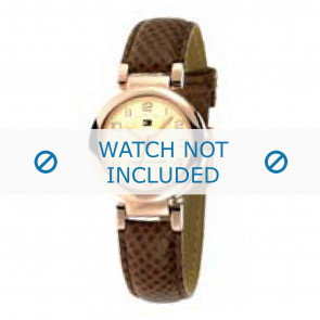 Tommy Hilfiger Uhrenarmband TH-34-3-34-0673 - TH679300901 / 1780722 Leder Braun 11mm + braunen nähte
