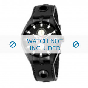 Tommy Hilfiger Uhrenarmband TH-37-3-14-0681 - TH679300907 / 1790617 Kunststoff Schwarz 16mm + schwarzen nähte