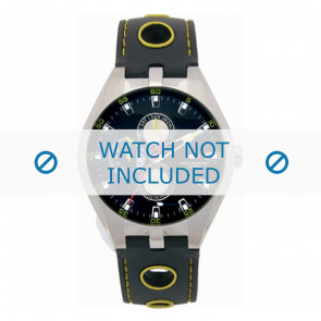 Tommy Hilfiger Uhrenarmband TH-37-3-14-0684 - TH679300910 / 1790620 Kunststoff Schwarz 16mm + gelben nähte
