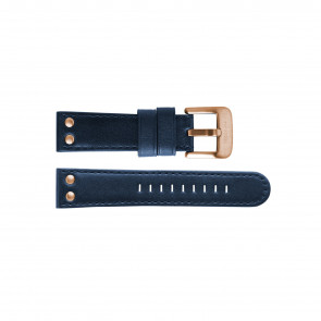 TW Steel Uhrenarmband TWB405L Leder Blau 24mm + blauen nähte