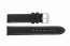 Uhrenarmband 61330.10.22XL Leder Schwarz 22mm + braunen nähte