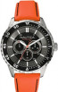 Nautica Uhrenarmband A13503G Leder Orange 22mm + schwarzen nähte