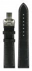 Uhrenarmband Tissot T063.617.A / T0636171605700A / T610031122 / T600031121 Kroko leder Schwarz 20mm