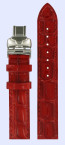 Uhrenarmband Tissot T600031522 Leder Rot 16mm