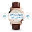 Fossil Uhrenarmband FS-4991 Leder Braun 22mm 