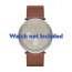 Skagen Uhrenarmband SKW6168 Leder Braun 20mm 